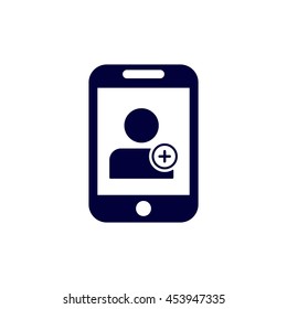 add user icon, flat design style