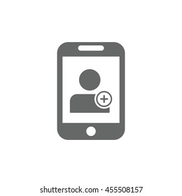 add user icon, flat design style