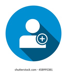 add user Icon, flat design style