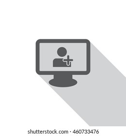 add user Icon, flat design style