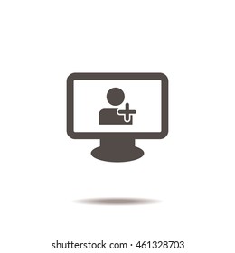 add user Icon, flat design style