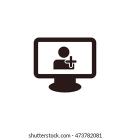 add user Icon, flat design style
