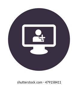 add user Icon, flat design style