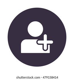 add user Icon, flat design style