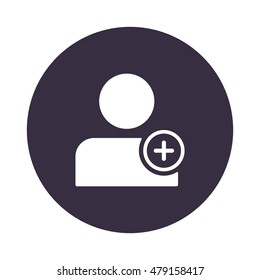 add user Icon, flat design style
