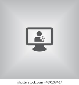 add user Icon, flat design style