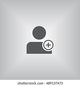 add user Icon, flat design style