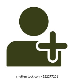 add user Icon, flat design style