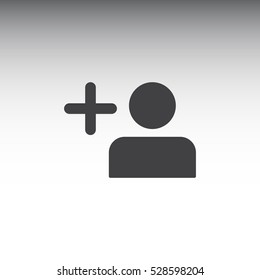 add user Icon, flat design style