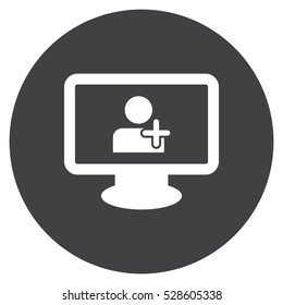 add user Icon, flat design style