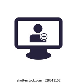 add user Icon, flat design style