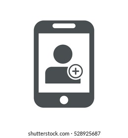 add user icon, flat design style