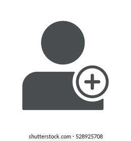 add user Icon, flat design style