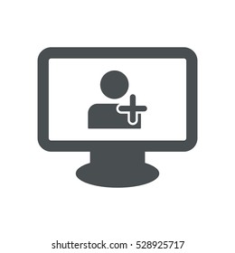 add user Icon, flat design style