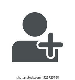 add user Icon, flat design style
