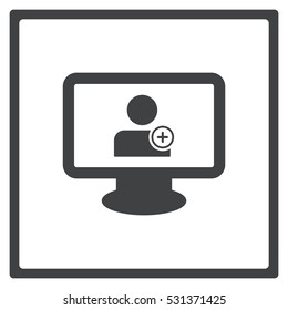 add user Icon, flat design style