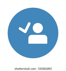 add user Icon, flat design style