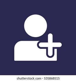 add user Icon, flat design style