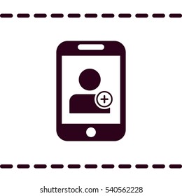 add user icon, flat design style