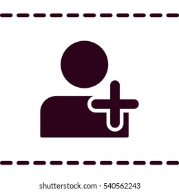 add user Icon, flat design style