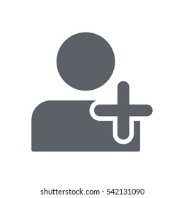 add user Icon, flat design style