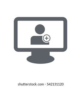 add user Icon, flat design style
