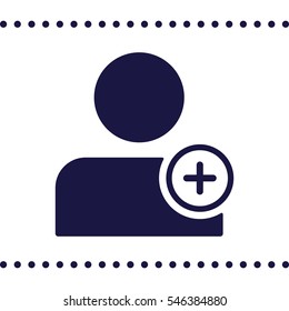 add user Icon, flat design style