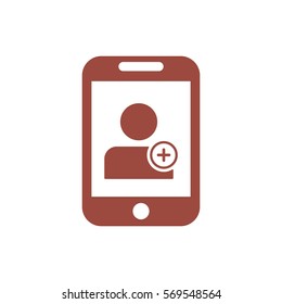 add user icon, flat design style