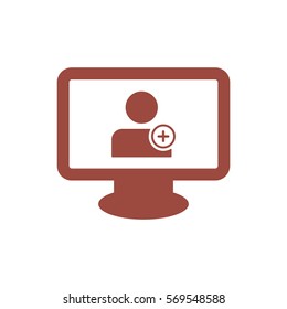 add user Icon, flat design style