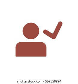 add user Icon, flat design style