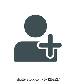 add user Icon, flat design style