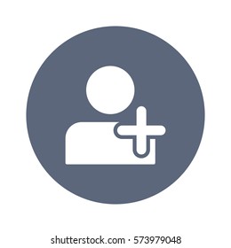add user Icon, flat design style