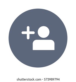 add user Icon, flat design style