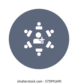 add user Icon, flat design style