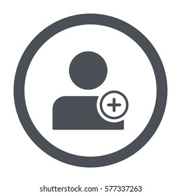 add user Icon, flat design style