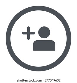 add user Icon, flat design style