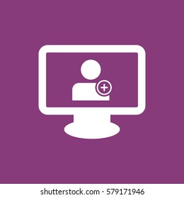 add user Icon, flat design style