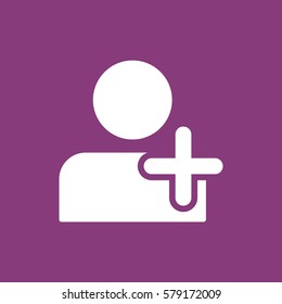 add user Icon, flat design style