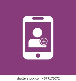 add user icon, flat design style