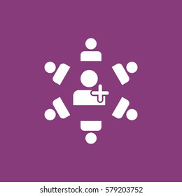 add user Icon, flat design style