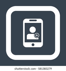 add user icon, flat design style
