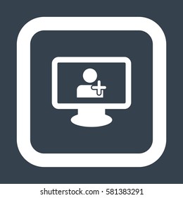 add user Icon, flat design style