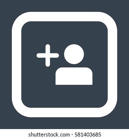 add user Icon, flat design style