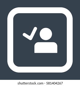 add user Icon, flat design style