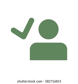 add user Icon, flat design style