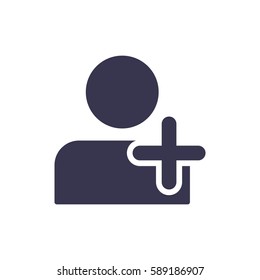 add user Icon, flat design style