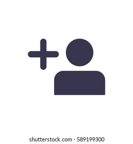 add user Icon, flat design style