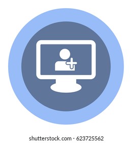 add user Icon, flat design style