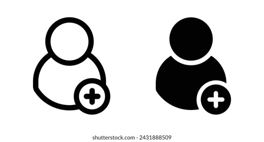 Add User icon. flat illustration of vector icon