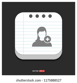 Add user icon - Free vector icon